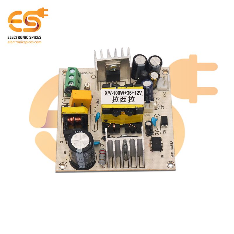 36V+12V 100watt DC Dual output power supply circuit board 80mm x 80mm x 30mm (AC to DC)