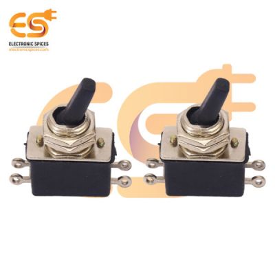 2A 4 pin SPDT Black color small toggle switch pack of 2pcs
