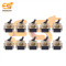 2A 8 pin DPDT Black color small toggle switches pack of 50pcs