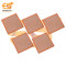 4 x 4 inch (10.3cm x 10.3cm) Copper clad single side 1mm pitch printed circuit board or PCB pack of 5pcs