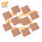 4 x 4 inch (10.3m x 10.3cm) Copper clad single side 1mm pitch printed circuit boards or PCB pack of 10pcs