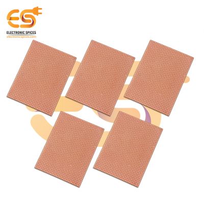 102mm x 78mm Copper clad single side 1mm pitch printed circuit board or PCB pack of 5pcs