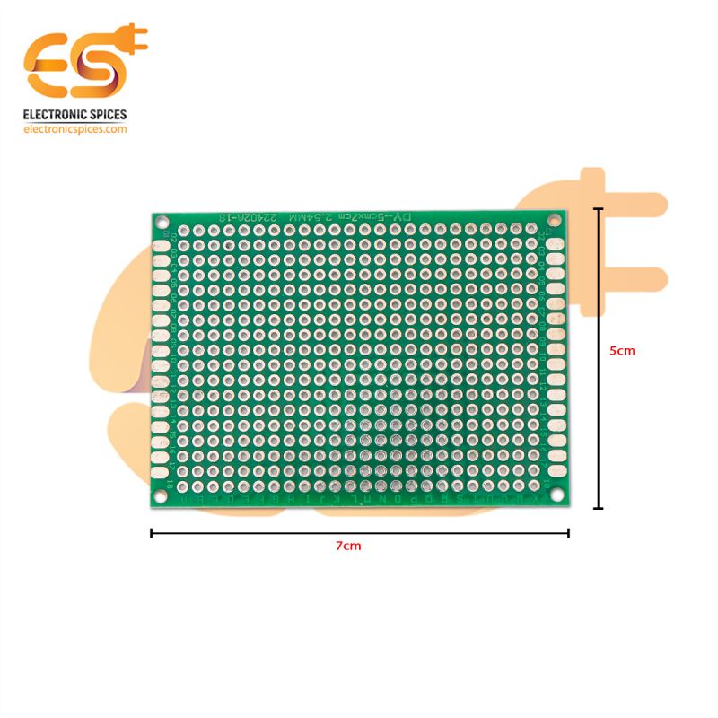 70mm x 50mm Copper clad double side universal printed circuit board or PCB pack of 5pcs