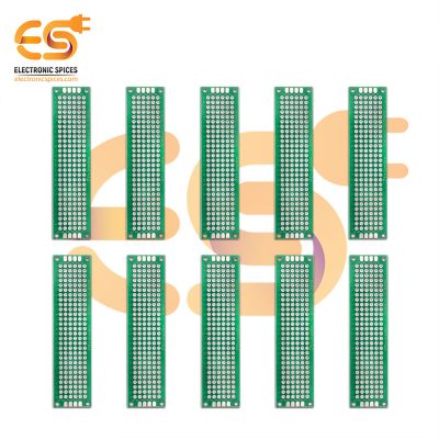 8cm x 2cm Copper clad double side universal printed circuit boards or PCB pack of 10pcs