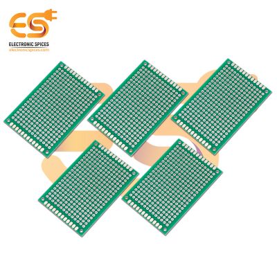 60mm x 40mm Copper clad double side universal printed circuit board or PCB pack of 5pcs