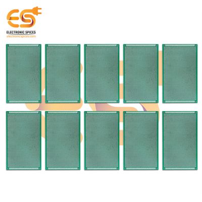 15cm x 9cm Copper clad double side universal printed circuit boards or PCB pack of 10pcs