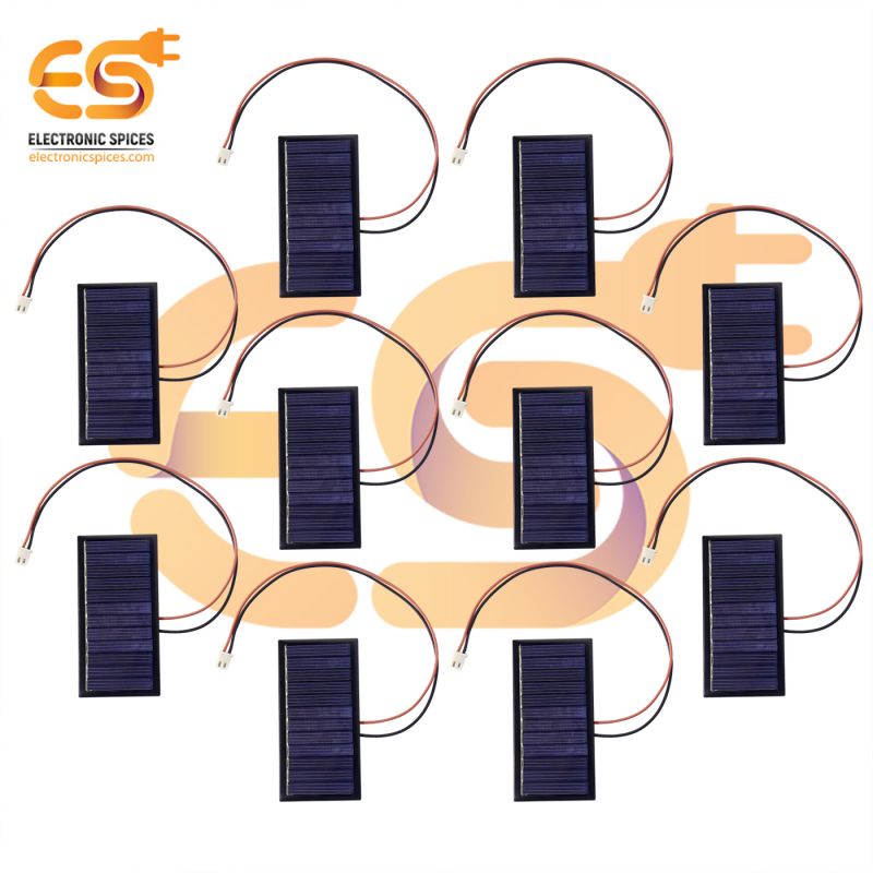80mm x 40mm 6V 60mAh Rectangle shape polycrystalline mini  epoxy  solar panels with wires attach pack of 50pcs