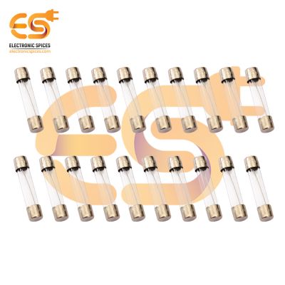 3A 250V 6mm x 30mm Fast acting glass tube cartridge fuse pack of 20pcs