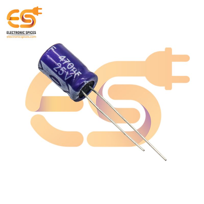 470 uf 25V Polarized electrolytic capacitor pack of 50pcs