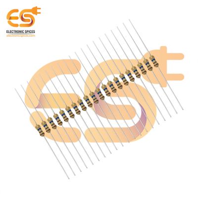 Electronic Spices 500Pcs 10M Ohm (Ω) 1/4 (0.25 watt) ±5% Tolerance 10M MR Ω ohm MF Through Hole Resistors Axial Lead