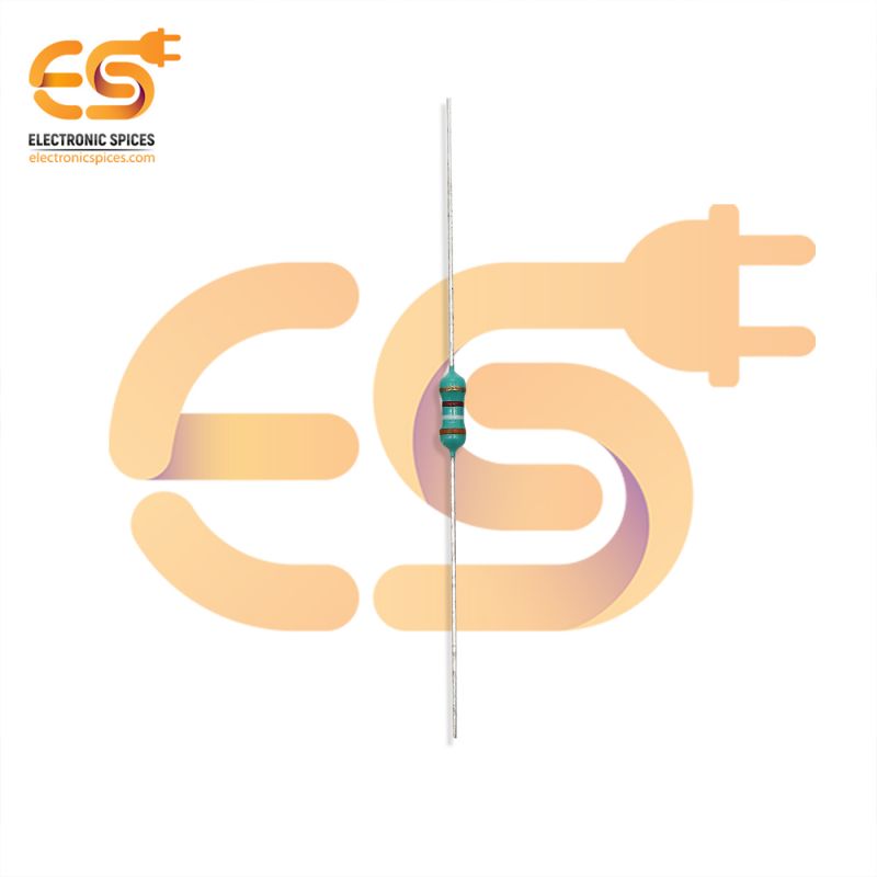 Electronic Spices 50Pcs 3.9k Ohm (Ω) 1/4 (0.25 watt) ±5% Tolerance 3.9k MR Ω ohm MF Through Hole Resistors Axial Lead