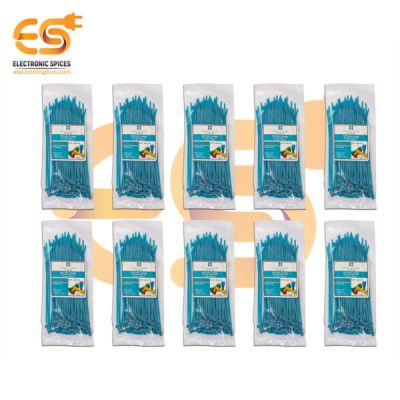 2.5mm x 150mm Blue color Multi-purpose Self locking Nylon 66 industrial grade cable ties pack of 1000pcs
