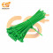 2.5mm x 100mm Green color Multi-purpose Self locking Nylon 66 Industrial grade cable tie pack of 100pcs