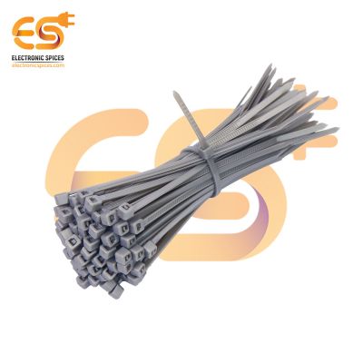 2.5mm x 150mm Grey color Multi-purpose Self locking Nylon 66 industrial grade cable tie pack of 100pcs