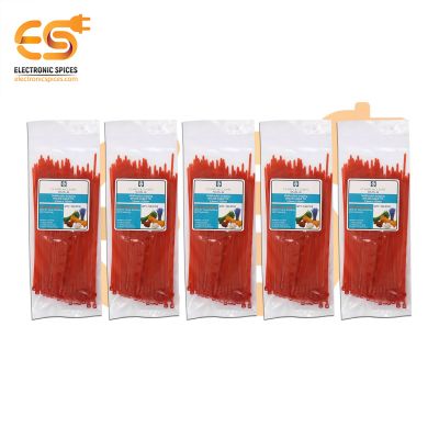 2.5mm x 150mm Red color Multi-purpose Self locking Nylon 66 industrial grade cable tie pack of 500pcs