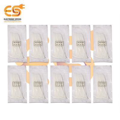 2.5mm x 150mm White color Multi-purpose Self locking Nylon 66 industrial grade cable ties pack of 1000pcs