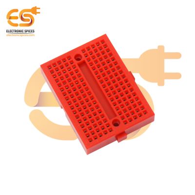 SYB-170 Red color 170 points Mini solderless breadboard for prototype circuit pack of 1pcs