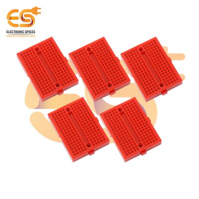 SYB-170 Red color 170 points Mini solderless breadboard for prototype circuit pack of 5pcs