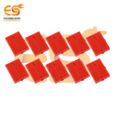 SYB-170 Red color 170 points Mini solderless breadboard for prototype circuits pack of 10pcs
