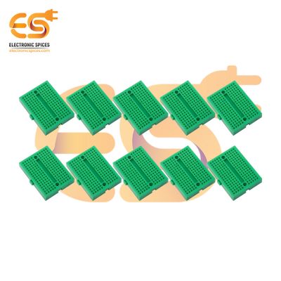 SYB-170 Green color 170 points Mini solderless breadboard for prototype circuits pack of 10pcs