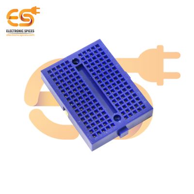 SYB-170 Blue color 170 points Mini solderless breadboard for prototype circuit pack of 1pcs