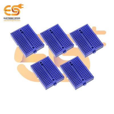 SYB-170 Blue color 170 points Mini solderless breadboard for prototype circuit pack of 5pcs