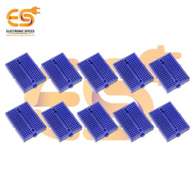SYB-170 Blue color 170 points Mini solderless breadboard for prototype circuits pack of 10pcs