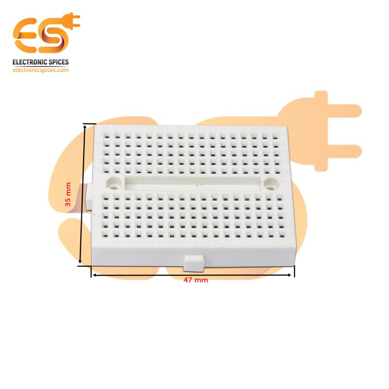 SYB-170 White color 170 points Mini solderless breadboard for prototype circuit pack of 5pcs