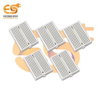 SYB-170 White color 170 points Mini solderless breadboard for prototype circuit pack of 5pcs