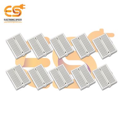 SYB-170 White color 170 points Mini solderless breadboard for prototype circuits pack of 10pcs