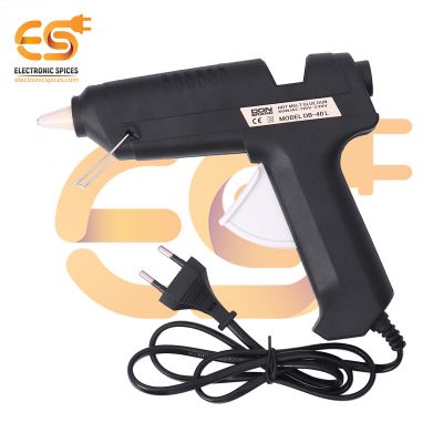 60watt High quality Black color stainless steel nozzle with cover hot melt glue gun