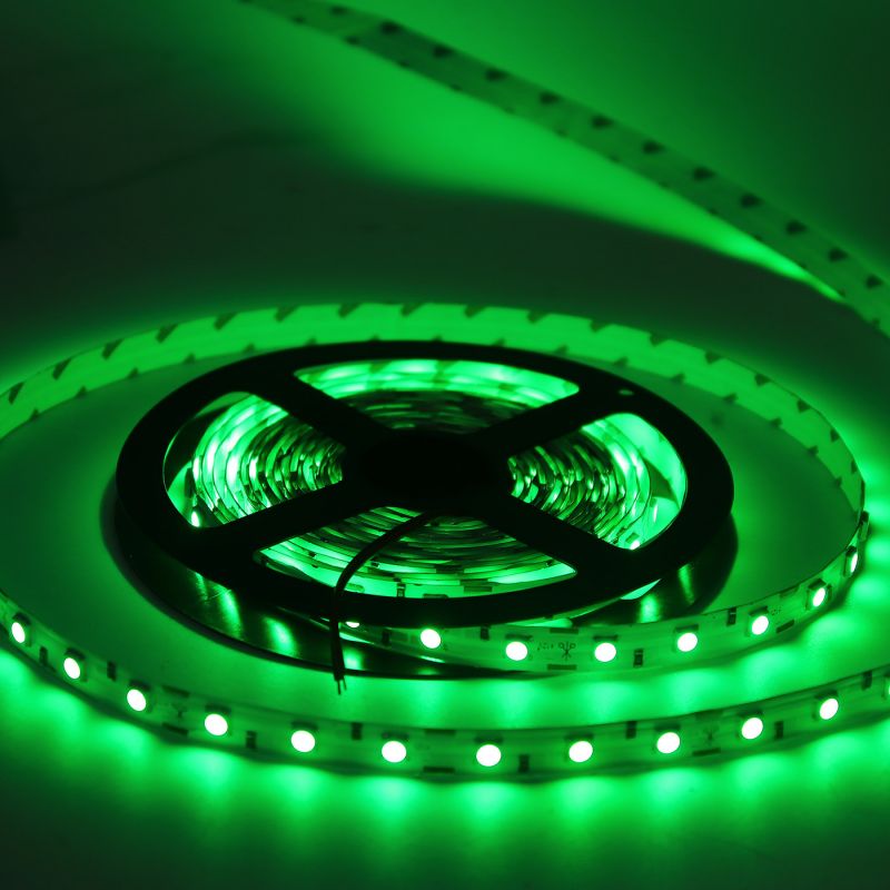 12V DC Green color 5050 SMD LED strip roll of 5 meter