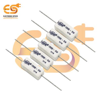 150 ohm ( Ω ) 5 watt Fusible ceramic cement power resistor pack of 5pcs