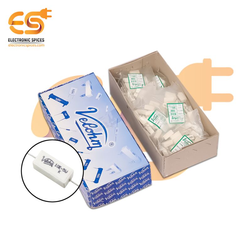 10pcs 0.1 Ohm 5W Ceramic Cement Resistor | 0R1J 5 Watt Axial Lead | US Stock