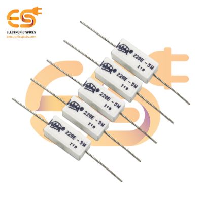 Buy 2.2 ohm ( Ω ) 5 watt Fusible ceramic cement power resistor