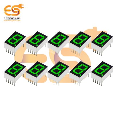 0.56 inch 1 digit Green display color 7 segment LED display COMMON ANODEs pack of 20pcs