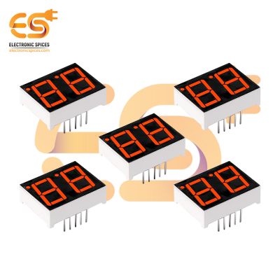 0.56 inch 2 digit Red display color 7 segment LED display COMMON CATHODE pack of 5pcs