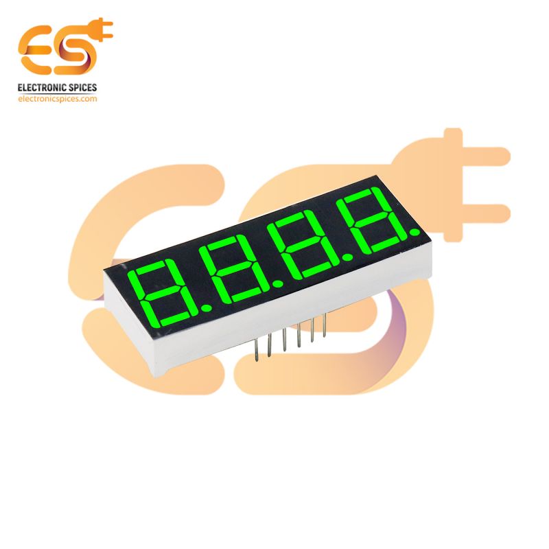 0.56 inch 4 digit Green display color 7 segment LED display COMMON ANODEs pack of 50pcs