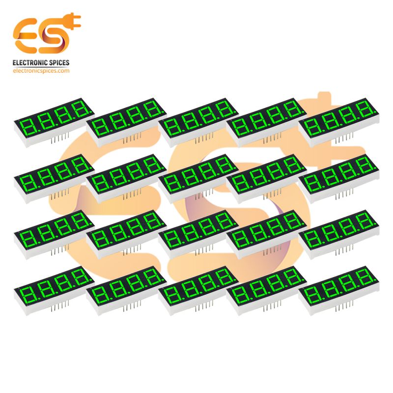 0.56 inch 4 digit Green display color 7 segment LED display COMMON ANODEs pack of 50pcs