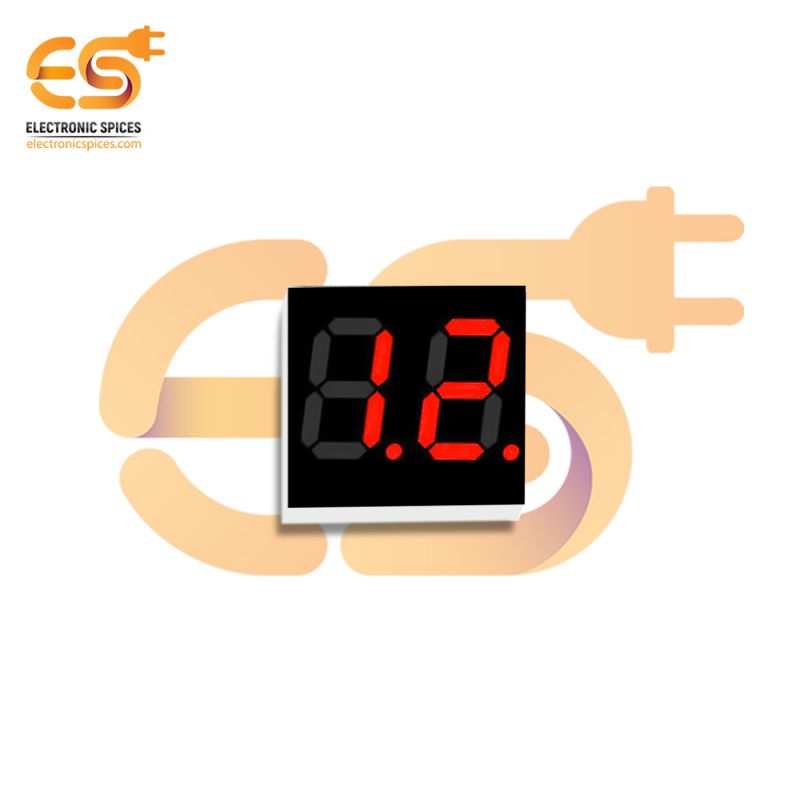 0.3 inch 2 digit Red display color 7 segment LED display COMMON ANODEs pack of 50pcs