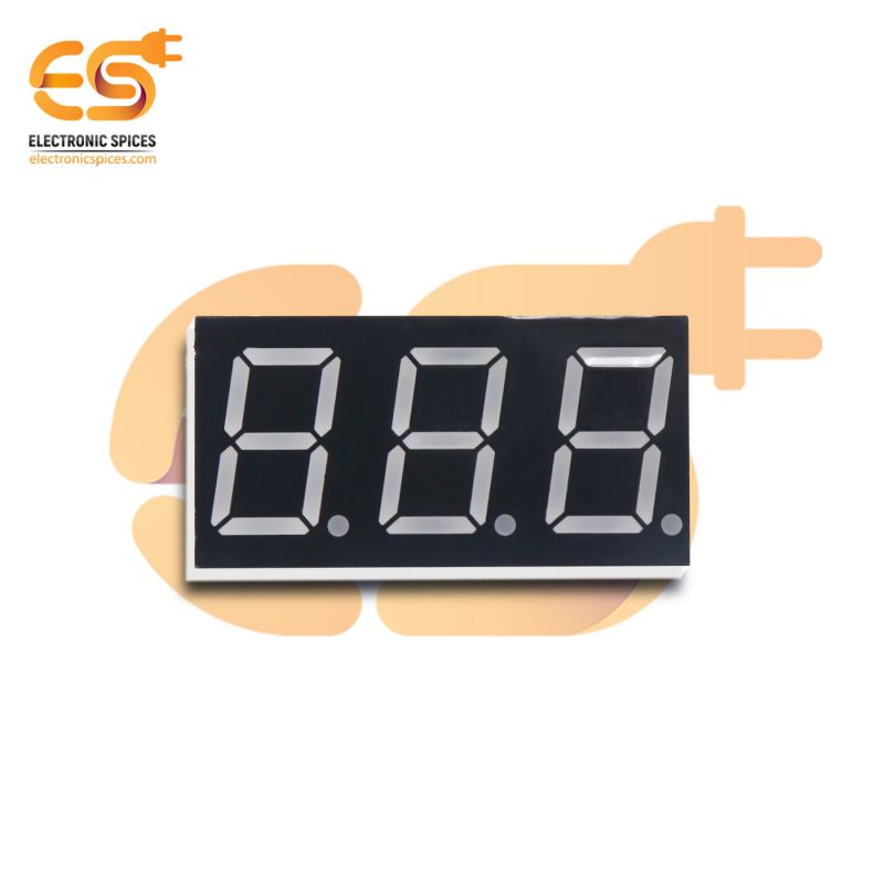 0.56 inch 3 digit Red display color 7 segment LED display COMMON CATHODEs pack of 20pcs