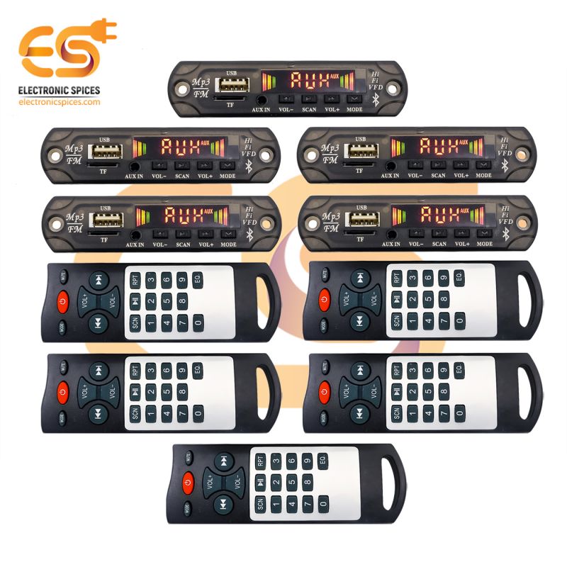 Wireless HI-FI Bluetooth MP3 USB FM player module with remote and stereo 5W+5W output for speakers pack of 50pcs