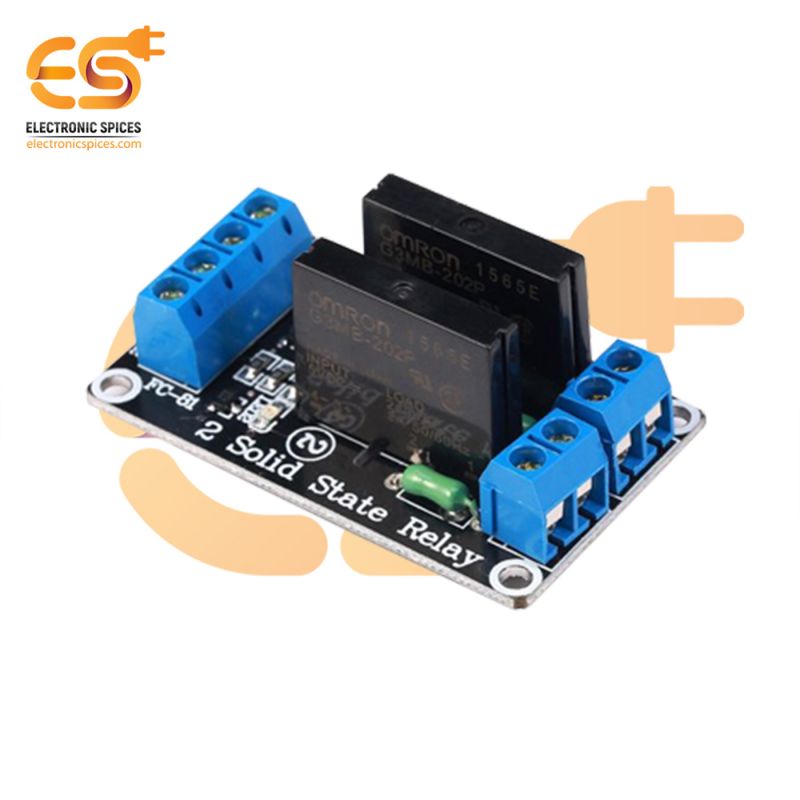 5V 2 channel Low level solid state relay module 240V 2A output with resistive fuse