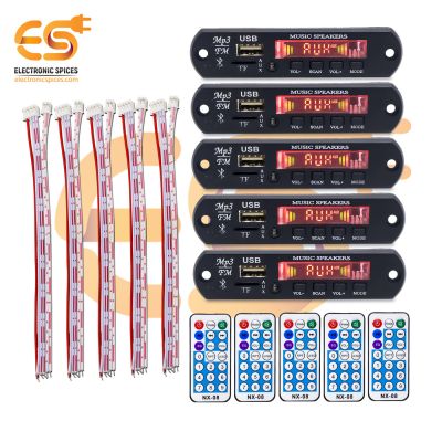 Bluetooth MP3 USB FM radio player and decoder modules with Remote pack of 50pcs