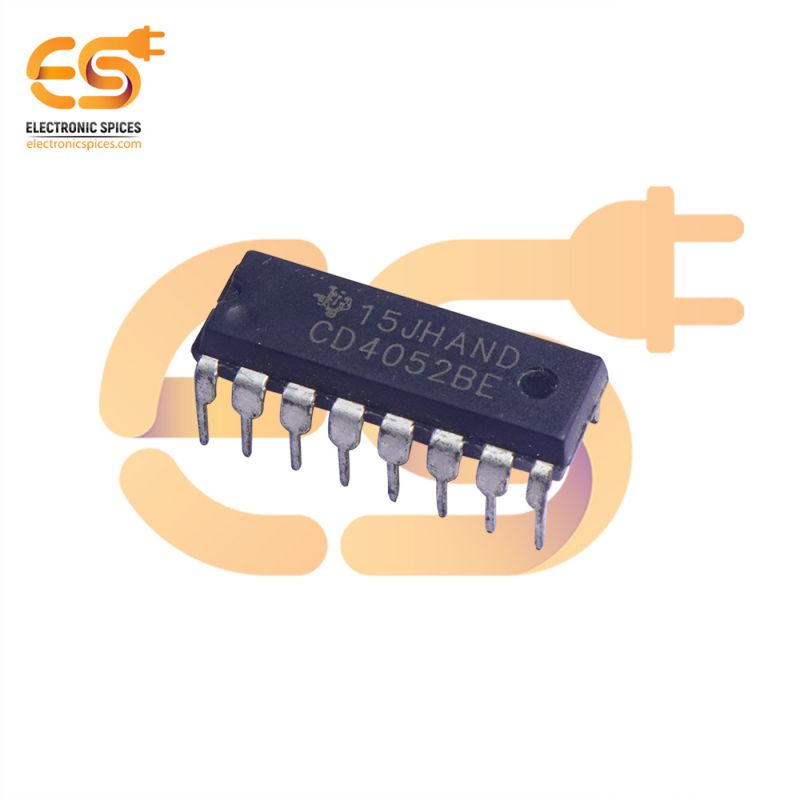 CD4052 4 Channel multiplexer and demultiplexer DIP 16 pins IC pack of 10pcs