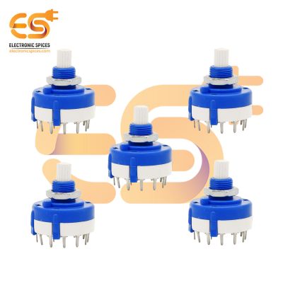 Full rotation rotary switch 12 position pack of 5pcs
