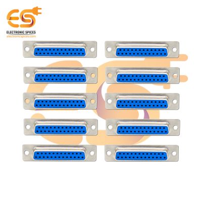DB-25 25 through hole D-sub miniature female connector with backshell pack of 10pcs