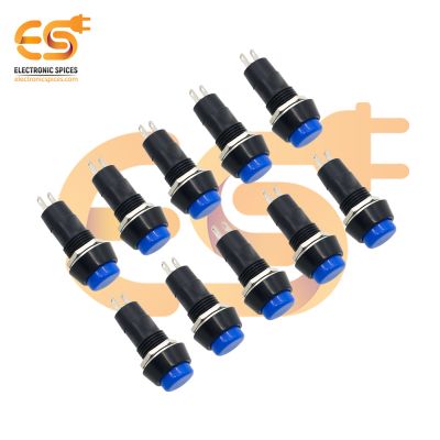SPST On and Off self lock momentary push button Blue color  pack of 10pcs