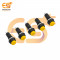 SPST On and Off self lock momentary push button Yellow color  pack of 5pcs
