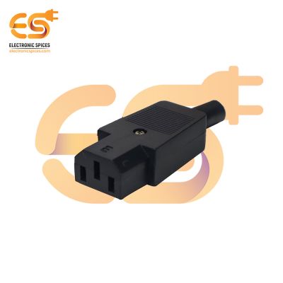 C13 10A 250V rewireable 3 pin female inlet module plug power supply socket pack of 1pcs